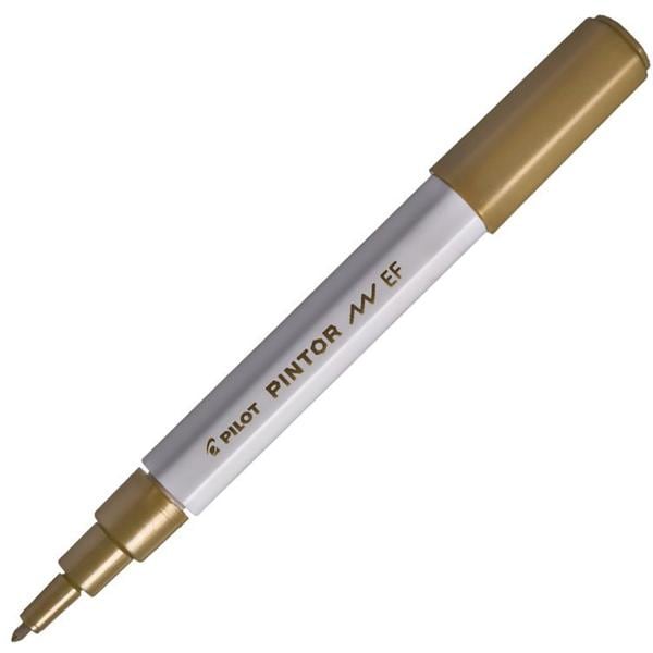 Pincel marcador Pintor ponta extra fina 0,7mm dourado SW-PT Pilot BT 1 UN