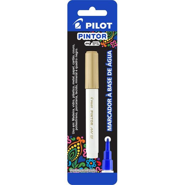 Pincel marcador Pintor ponta extra fina 0,7mm dourado SW-PT Pilot BT 1 UN