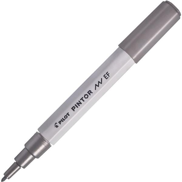 Pincel marcador Pintor ponta extra fina 0,7mm prata SW-PT Pilot BT 1 UN