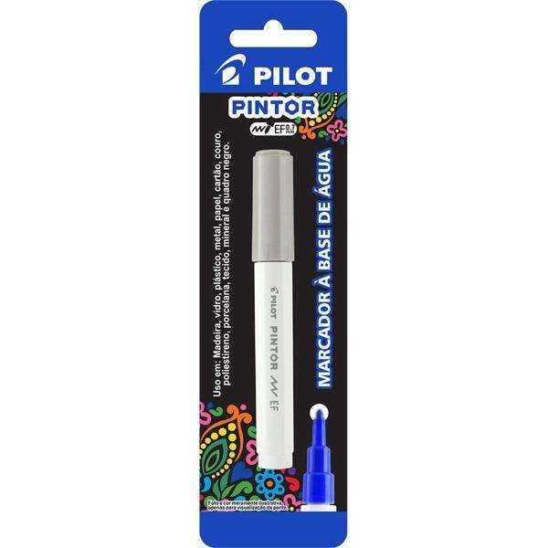 Pincel marcador Pintor ponta extra fina 0,7mm prata SW-PT Pilot BT 1 UN