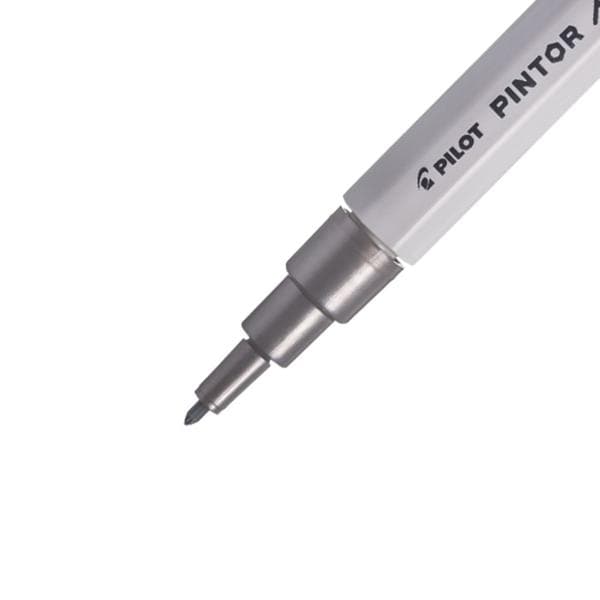 Pincel marcador Pintor ponta extra fina 0,7mm prata SW-PT Pilot BT 1 UN