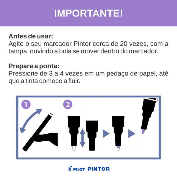 Pincel marcador Pintor ponta extra fina 0,7mm preto SW-PT Pilot BT 1 UN