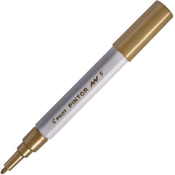 Pincel marcador Pintor ponta fina 1,0mm dourado SW-PT Pilot BT 1 UN