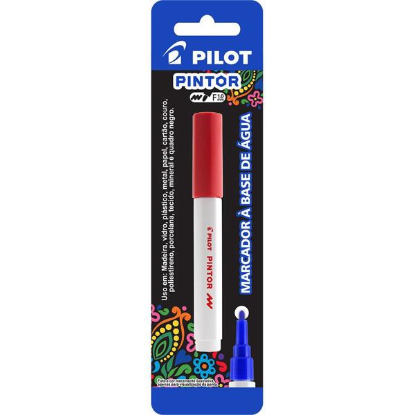 Pincel marcador Pintor ponta fina 1,0mm vermelho SW-PT Pilot BT 1 UN