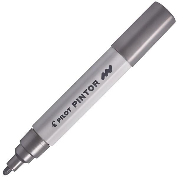 Pincel marcador Pintor ponta média 1,4mm prata SW-PT Pilot BT 1 UN