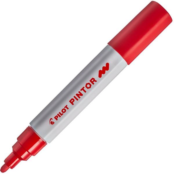 Pincel marcador Pintor ponta média 1,4mm vermelho SW-PT Pilot BT 1 UN