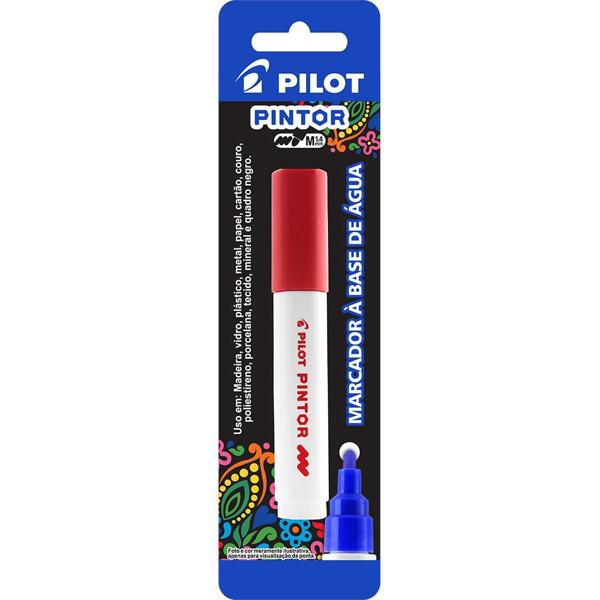 Pincel marcador Pintor ponta média 1,4mm vermelho SW-PT Pilot BT 1 UN