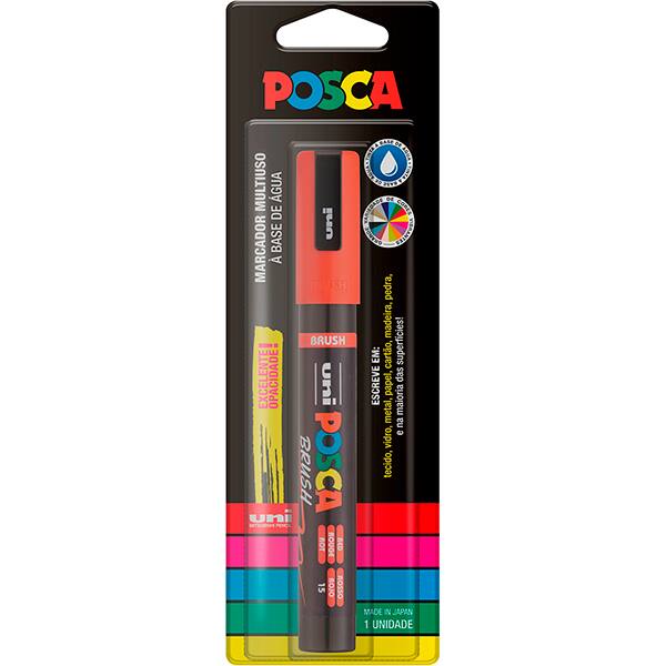 Pincel marcador 4.0 Posca Brush, Vermelho, PC-5BR 5.8824, Uniball - BT 1 UN Pincel marcador 4.0 Posca Brush, Vermelho, PC-5BR 5.8824, Uniball - BT 1 UN