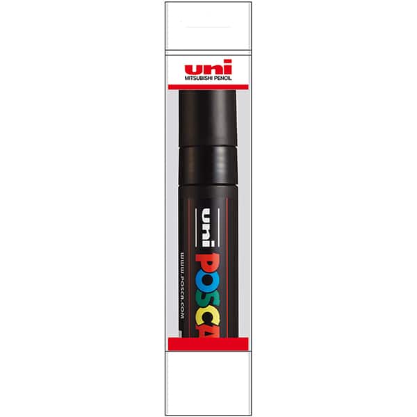 Pincel marcador 15.0 Ponta Chanfrada, Preto, Posca, PC-17K 42.7222, Uniball - BT 1 UN