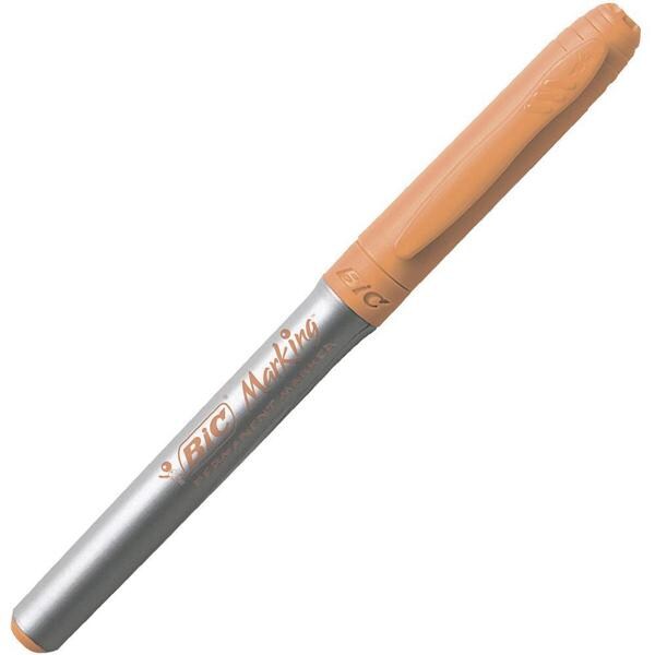 Pincel Marcador Permanente BIC Marking Intensity, Com Grip, Traço 1,1mm, Cor Laranja Pastel, 970990 - PT 1 UN