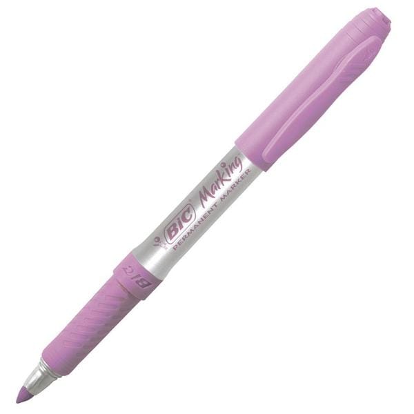 Pincel Marcador Permanente BIC Marking Intensity, Com Grip, Traço 1,1mm, Cor Rosa Pastel, 970991 - PT 1 UN