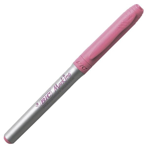 Pincel Marcador Permanente BIC Marking Intensity, Com Grip, Traço 1,1mm, Cor Rosa Pastel, 970991 - PT 1 UN