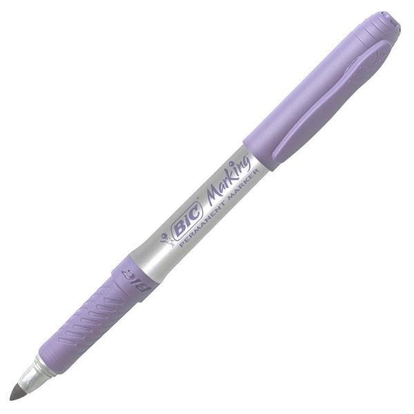 Pincel Marcador Permanente BIC Marking Intensity, Com Grip, Traço 1,1mm, Cor Lilás Pastel, 970992 - PT 1 UN