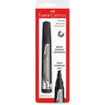 Pincel Marcador Permanente Preto Ponta Chanfrada 5mm Faber-Castell BT 1 UN