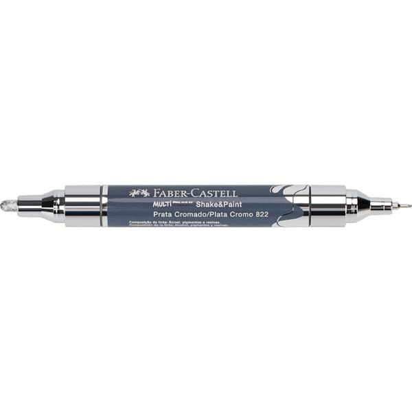 Marcador Multisuperfície MultiMark, Cromado, Faber-Castell - BT 1 UN