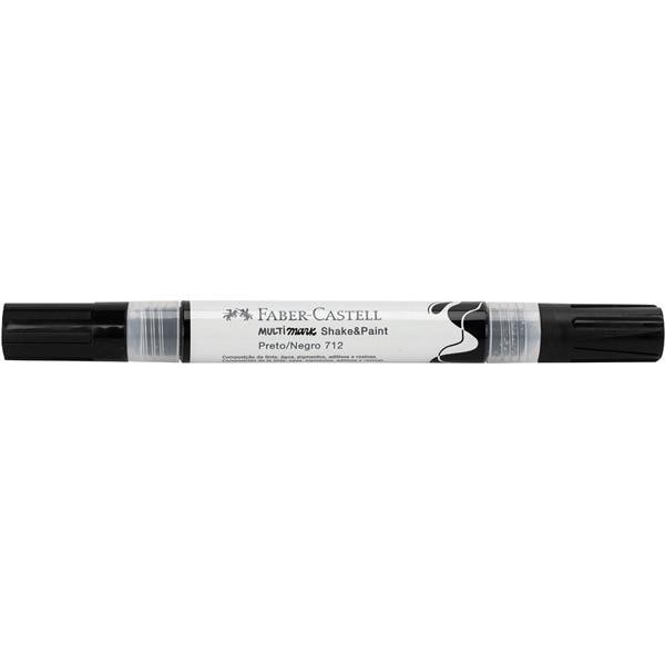 Marcador Multisuperfície MultiMark, Ponta dupla 1,0mm e 3,0mm, Preto, Faber-Castell - BT 1 UN