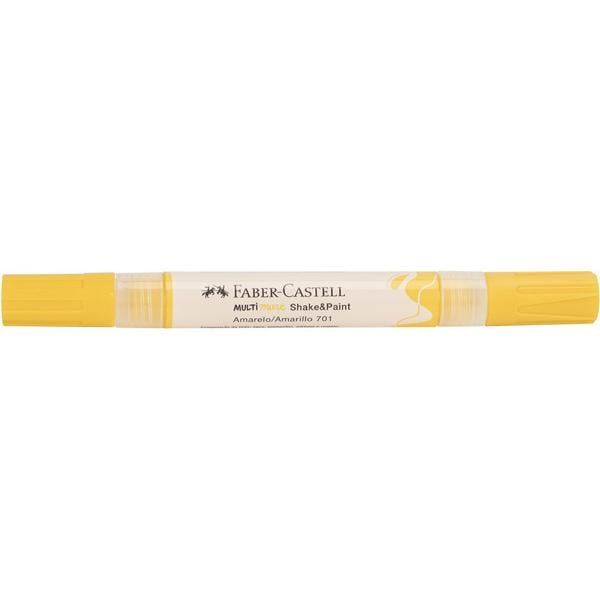 Marcador Multisuperfície MultiMark, Ponta dupla 1,0mm e 3,0mm, Amarelo, Faber-Castell - 1 UN