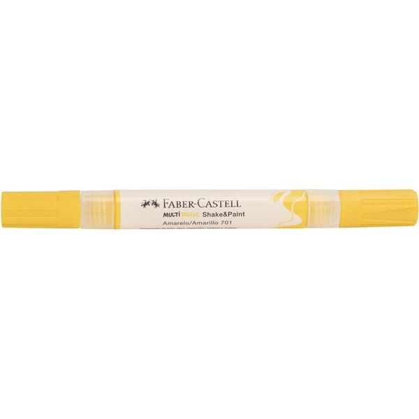 Marcador Multisuperfície MultiMark, Ponta dupla 1,0mm e 3,0mm, Amarelo, Faber-Castell - 1 UN Marcador Multisuperfície MultiMark, Ponta dupla 1,0mm e 3,0mm, Amarelo, Faber-Castell - 1 UN