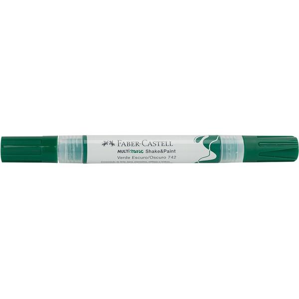 Marcador Multisuperfície MultiMark, Ponta dupla 1,0mm e 3,0mm, Verde Escuro, Faber-Castell 1 UN Marcador Multisuperfície MultiMark, Ponta dupla 1,0mm e 3,0mm, Verde Escuro, Faber-Castell 1 UN