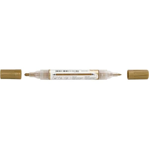 Marcador Multisuperfície MultiMark, Ponta dupla 1,0mm e 3,0mm, Ouro, Faber-Castell - 1 UN