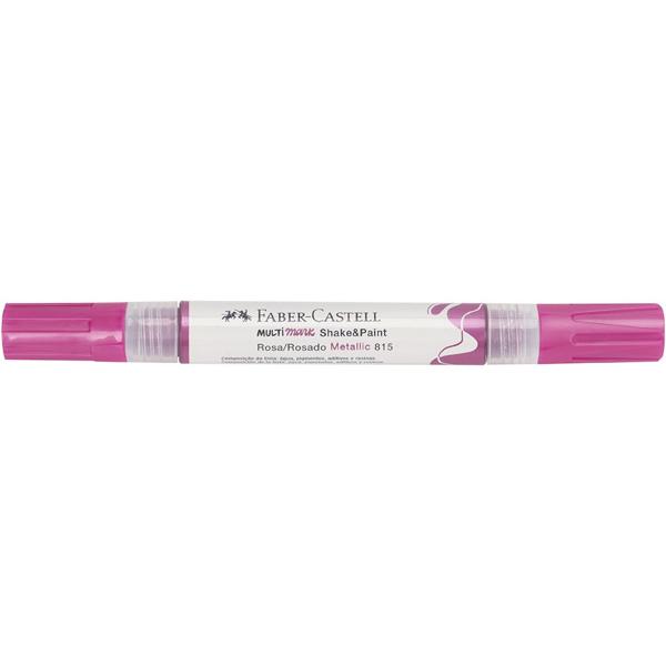 Marcador Multisuperfície MultiMark, Ponta dupla 1,0mm e 3,0mm, Rosa Metálico, Faber-Castell 1 UN Marcador Multisuperfície MultiMark, Ponta dupla 1,0mm e 3,0mm, Rosa Metálico, Faber-Castell 1 UN