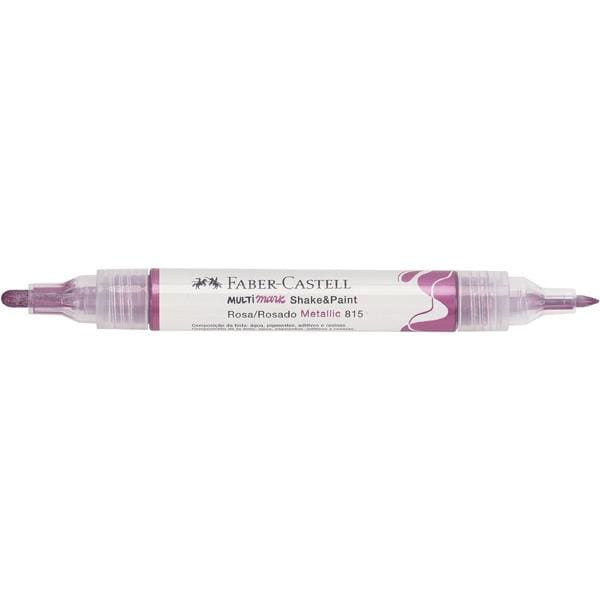 Marcador Multisuperfície MultiMark, Rosa Metálico, Faber-Castell - 1 UN