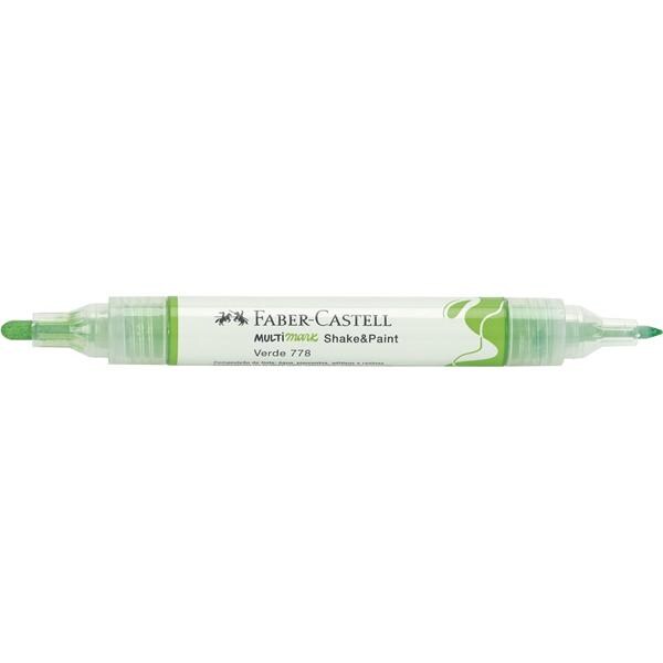 Marcador Multisuperfície MultiMark, Ponta dupla 1,0mm e 3,0mm, Verde, Faber-Castell - 1 UN