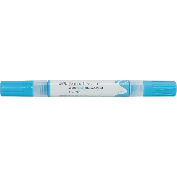 Marcador Multisuperfície MultiMark, Ponta dupla 1,0mm e 3,0mm, Azul, Faber-Castell - 1 UN