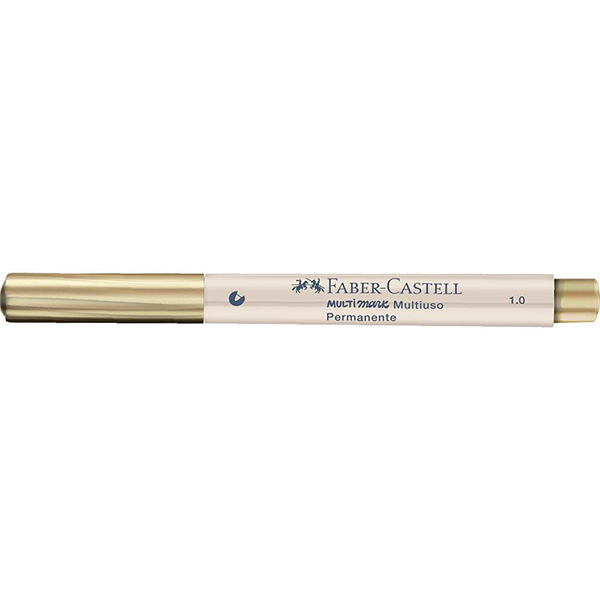Marcador Multisuperfície MultiMark, Ponta fina de 1,0mm, Ouro, Faber-Castell 1 UN Marcador Multisuperfície MultiMark, Ponta fina de 1,0mm, Ouro, Faber-Castell 1 UN