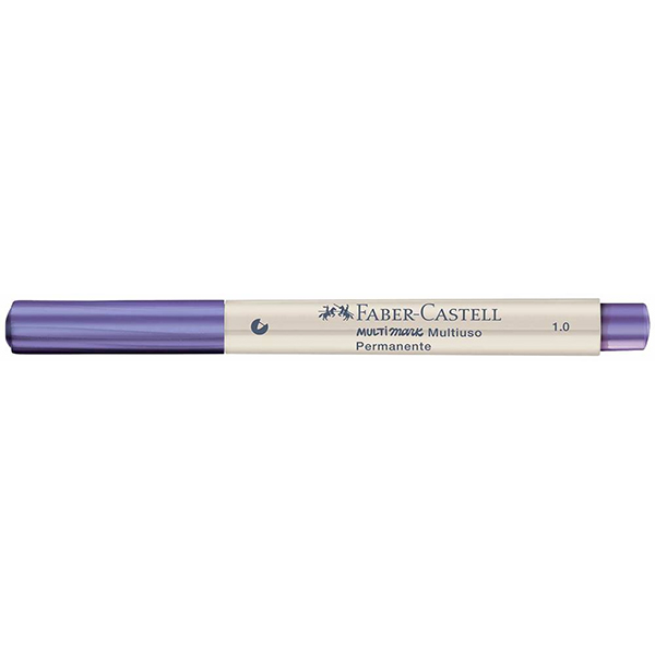 Marcador Multisuperfície MultiMark, Ponta fina de 1,0mm, Violeta Metálico, Faber-Castell 1 UN Marcador Multisuperfície MultiMark, Ponta fina de 1,0mm, Violeta Metálico, Faber-Castell 1 UN