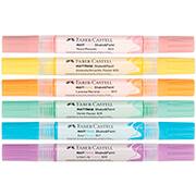 Marcador Multisuperfície MultiMark, Ponta dupla 1,0mm e 3,0mm, 6 Cores, Faber-Castell - BT 6 UN