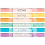 Marcador Multisuperfície MultiMark, Ponta dupla 1,0mm e 3,0mm, 6 Cores, Faber-Castell - BT 6 UN