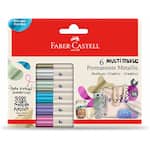 Marcador Multisuperfície MultiMark, Ponta fina de 1,0mm, 6 cores, Faber-Castell - BT 6 UN