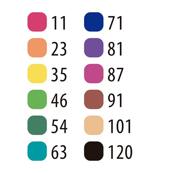 Caneta marcadora artística Graf Duo, 2 pontas, 12 cores, Cis - BT 12 UN