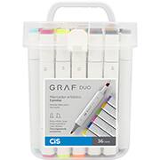 Caneta marcadora artística duo Graf, 36 cores, 59.8000, Cis - BT 36 UN Caneta marcadora artística duo Graf, 36 cores, 59.8000, Cis - BT 36 UN