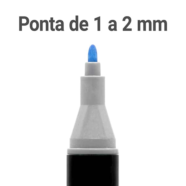 Caneta Marcadora Artística Touch Pen 60 Cores Ponta Dupla (Chanfrada e Fina) com Estojo com Zíper, Oval - BT 60 UN