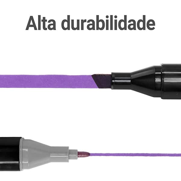 Caneta Marcadora Artística Touch Pen 60 Cores Ponta Dupla (Chanfrada e Fina) com Estojo com Zíper, Oval - BT 60 UN