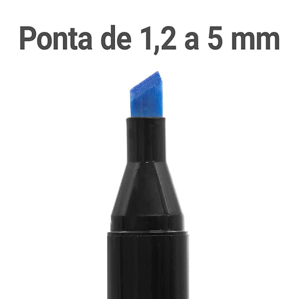 Caneta Marcadora Artística Touch Pen 80 Cores Ponta Dupla (Chanfrada e Fina) com Estojo com Zíper, Oval - BT 80 UN