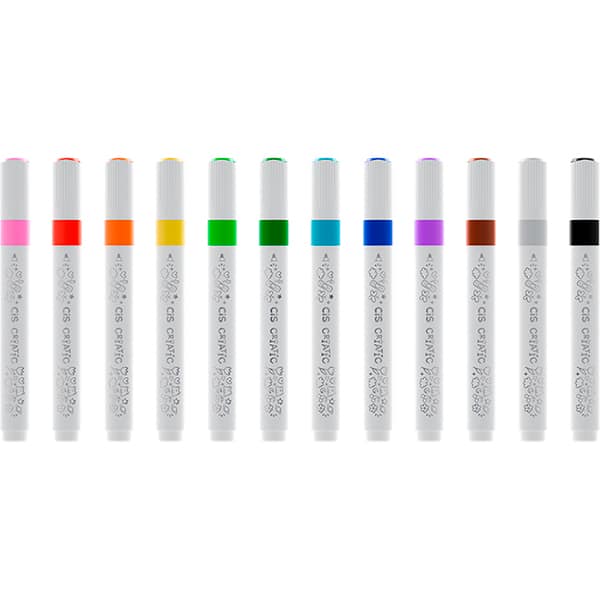 Caneta marcadora artística Criatic, 12 Cores, Cis - ET 12 UN Caneta marcadora artística Criatic, 12 Cores, Cis - ET 12 UN