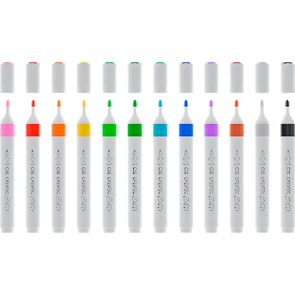 Caneta marcadora artística Criatic, 12 Cores, Cis - ET 12 UN Caneta marcadora artística Criatic, 12 Cores, Cis - ET 12 UN