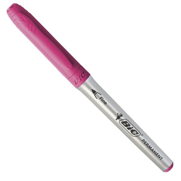 Pincel Marcador Permanente BIC Intensity, Com Grip, Traço 1,1mm, Cor Rosa, 971157 - CX 1 UN