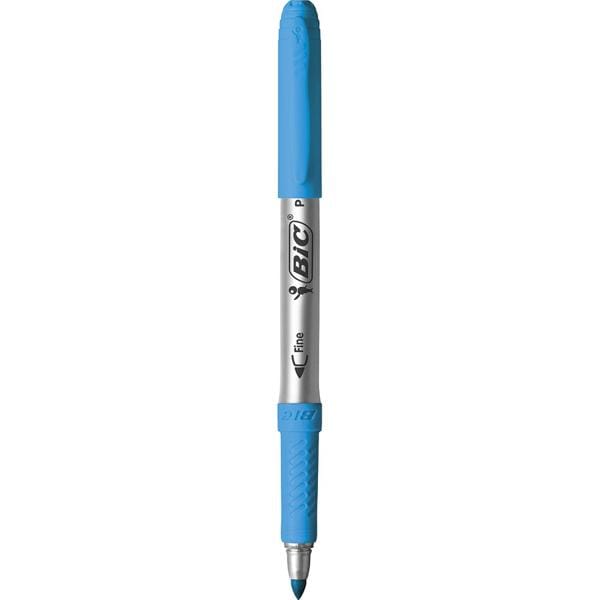 Pincel Marcador Permanente BIC Intensity, Com Grip, Traço 1,1mm, Cor Azul Claro, 971158 CX 1 UN