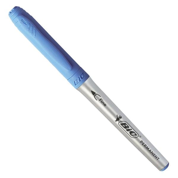 Pincel Marcador Permanente BIC Intensity, Com Grip, Traço 1,1mm, Cor Azul Claro, 971158 CX 1 UN