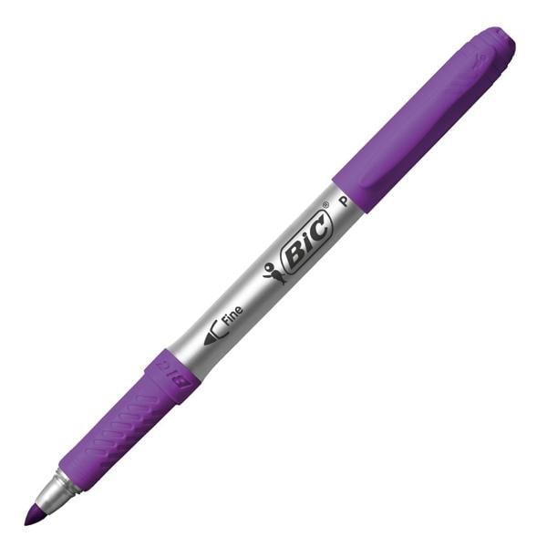 Pincel Marcador Permanente BIC Intensity, Com Grip, Traço 1,1mm, Cor Roxo, 971161 - PT 1 UN