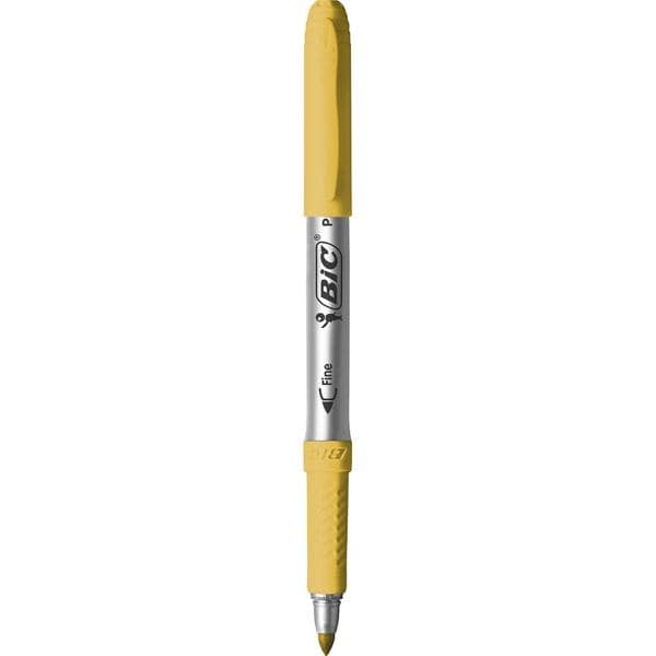 Pincel Marcador Permanente BIC Intensity, Com Grip, Traço 1,1mm, Cor Amarelo, 971161 - PT 1 UN