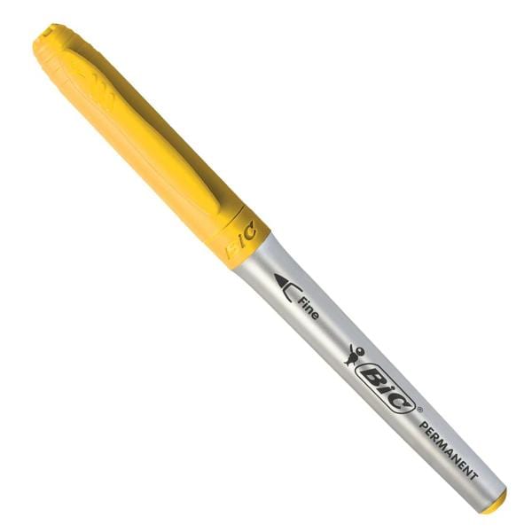 Pincel Marcador Permanente BIC Intensity, Com Grip, Traço 1,1mm, Cor Amarelo, 971161 - PT 1 UN