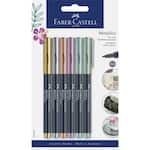 Marcador Permanente Metalic 6 Cores 1.5, Faber-Castell - CX 1 UN