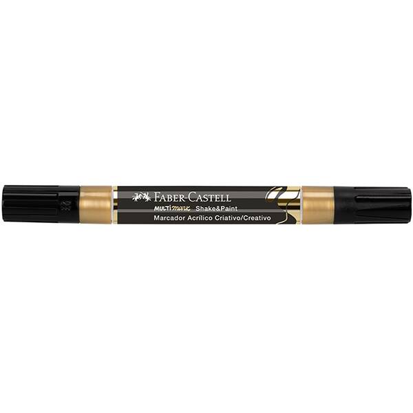 Pincel marcador permanente Multimark, 1mm/3mm, Ouro, MM/ESSP829, Faber-Castell - BT 1 UN