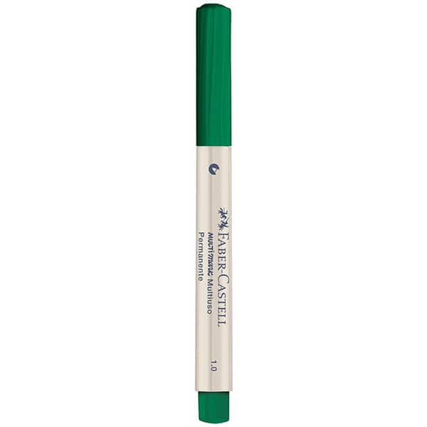 Pincel marcador permanente Multimark, 1.0mm, Verde Escuro, MM/10VDE74, Faber-Castell - 1 UN