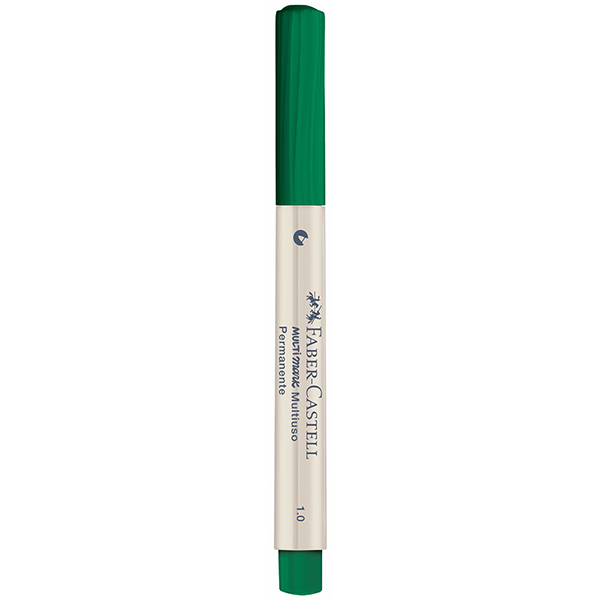 Caneta Marcador Permanente Multimark, à base de álcool, 1.0mm, Verde Escuro, MM/10VDE74, Faber-Castell - 1 UN Caneta Marcador Permanente Multimark, à base de álcool, 1.0mm, Verde Escuro, MM/10VDE74, Faber-Castell - 1 UN